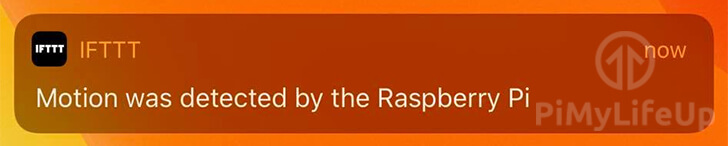 Raspberry Pi IFTTT App Notification