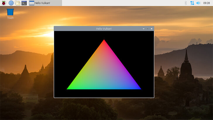 Raspberry Pi Vulkan Driver Triangle Test
