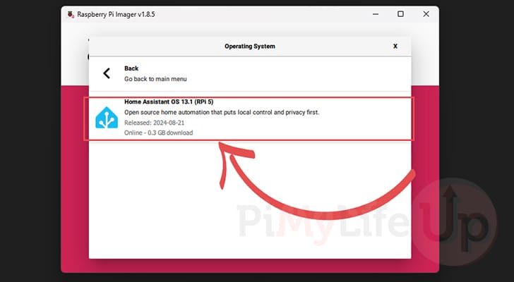 Choose Home Assistant Version to Install to Raspberry Pi