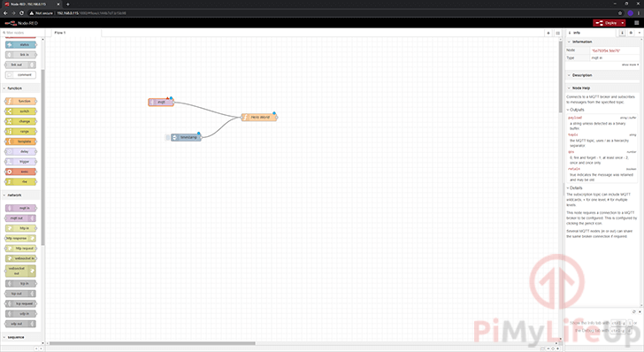 Node-RED Web Editor