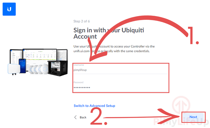 Sign in to Ubitquiti Account