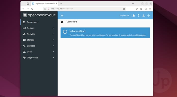 OpenMediaVault Dashboard