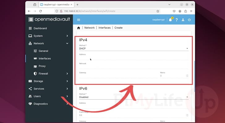 Set IPv4 or IPv6 connection details