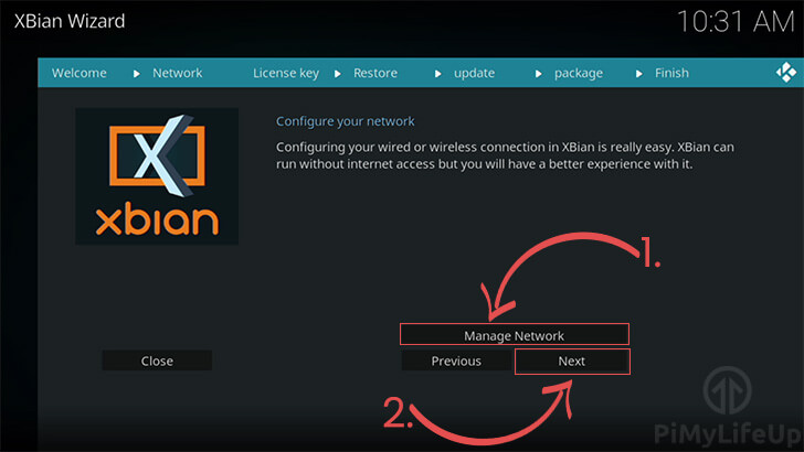 Configure Network within XBian