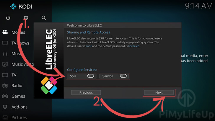 Configure Services for LibreELEC