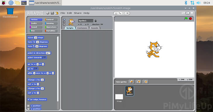 Scratch Opened on the Raspberry Pi