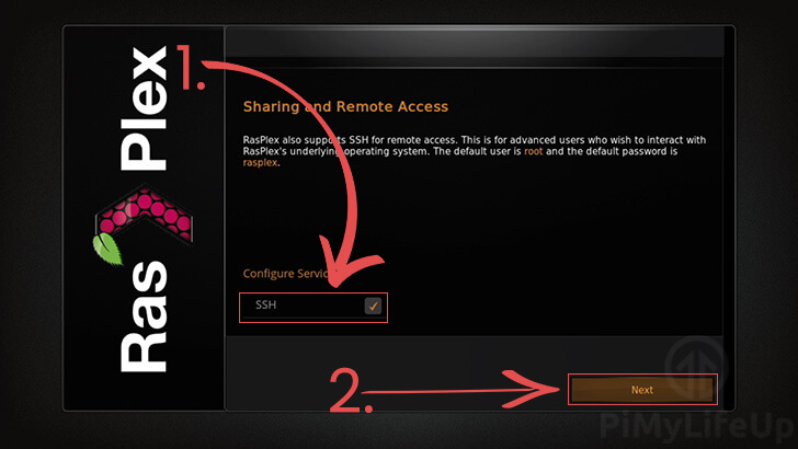 Sharing and Remote Access settings screen