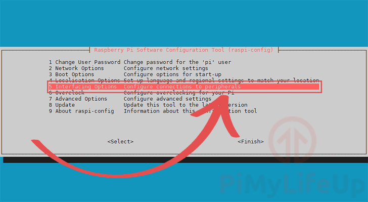 Raspberry Pi Raspi-Config Interfacing Options