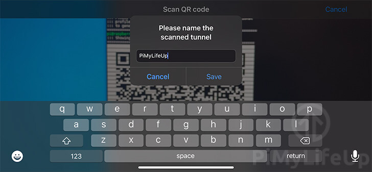 Scan WireGuard QR Code on iPhone