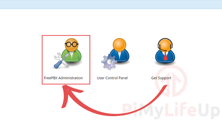 Click to Login to FreePBX Administration