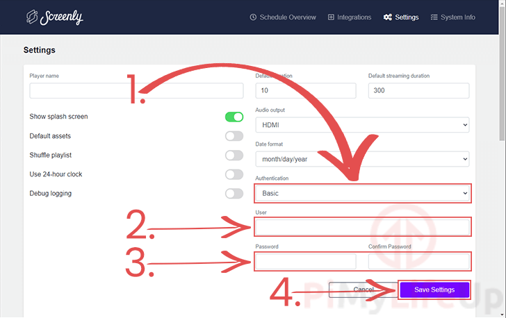 Adding Basic Authentication to Screenly