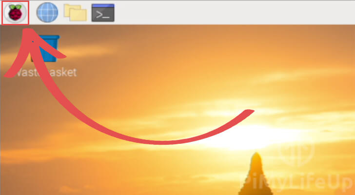 Opening the Start Menu on Raspbian