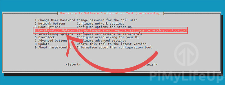 Raspi-Config Main Menu