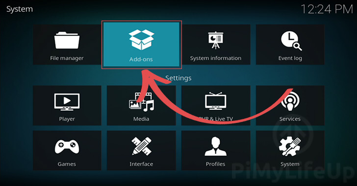  Go to Kodi Addon Settings