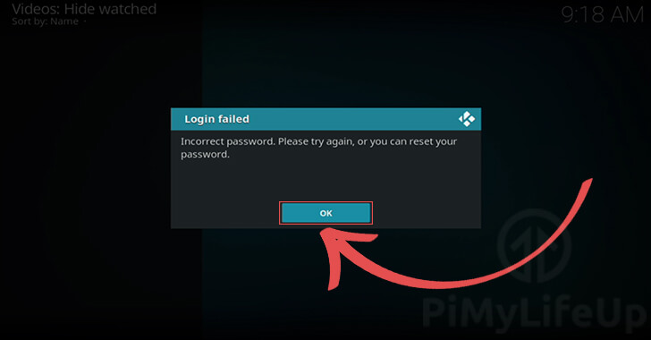 kodi unable to create gui error