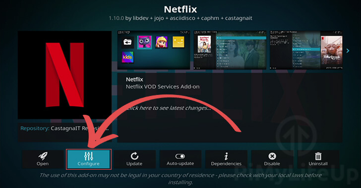 Configure the Netflix Addon