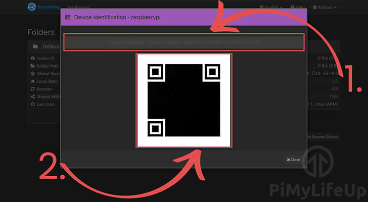 Raspberry Pi Syncthing Device Identification