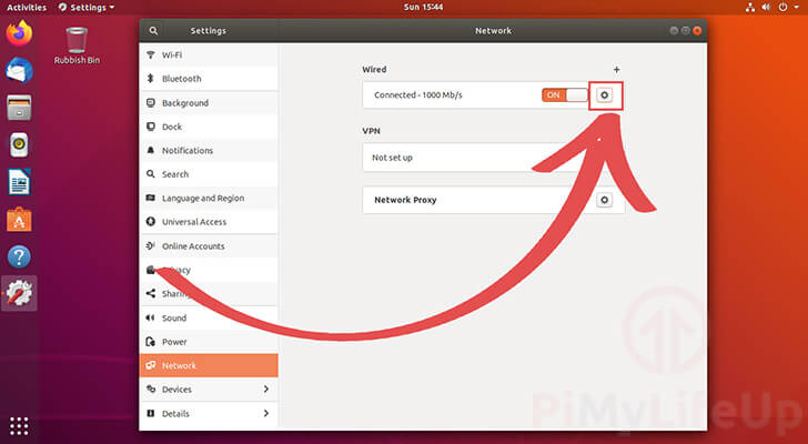 Opening Network Interface Settings