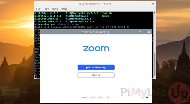 Raspberry Pi Zoom Running Successfully using Box86