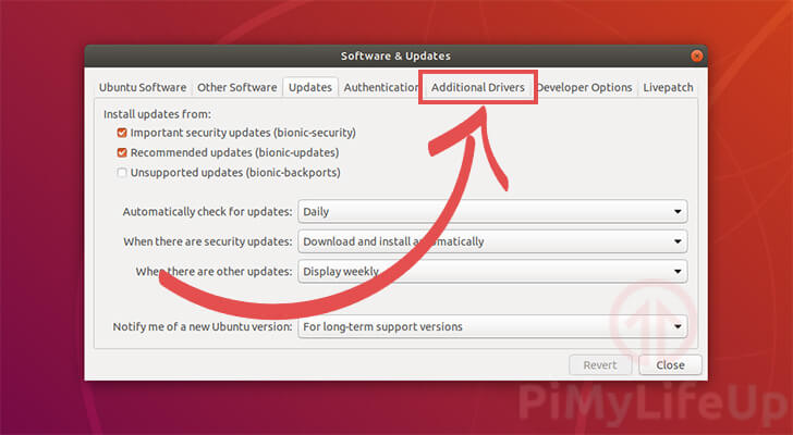 Ubuntu Software and Updates Settings Screen
