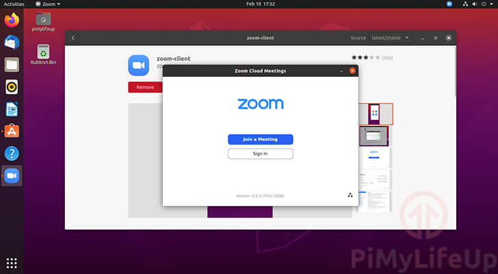 Zoom successfully running on Ubuntu 20.04