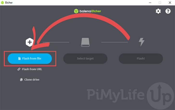 Etcher Flash Raspberry Pi from File