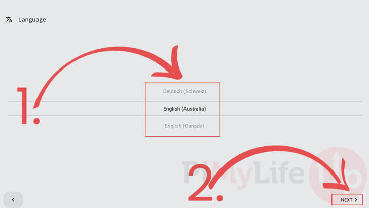 Choose Language for Android TV's Interface