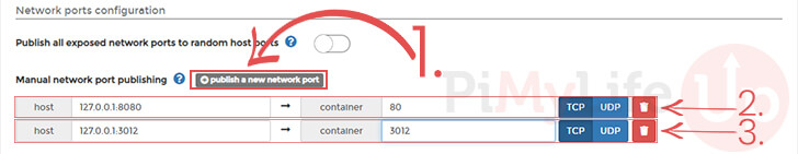 Assign Bitwarden Container Ports