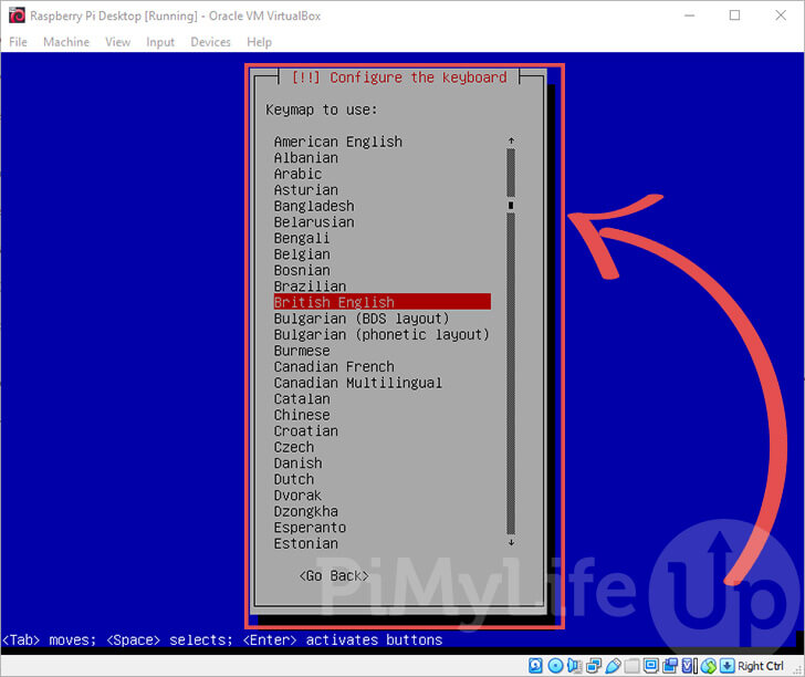 Configuring the Keyboard Language