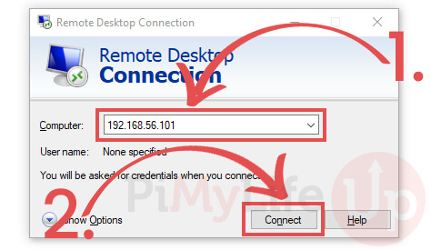 Connecting using Windows Remote Desktop Client