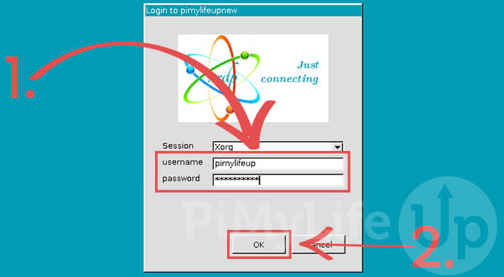 Login using xrdp Interface