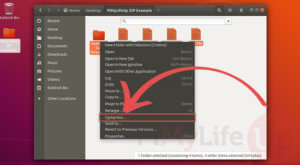 zip folder ubuntu