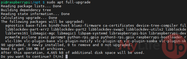 update raspberry pi full upgrade
