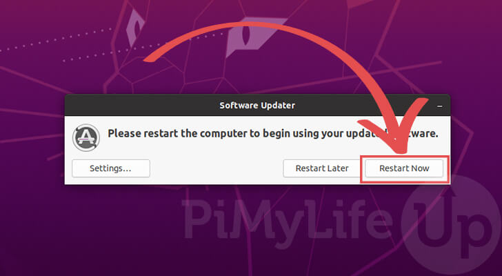 Restart to finish update process