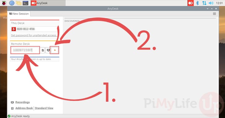 Using AnyDesk to remotely connect to a device