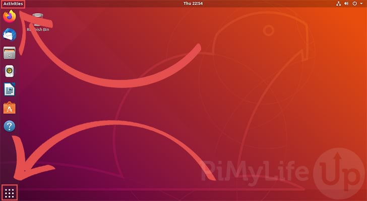 Ubuntu Open Activities Screen