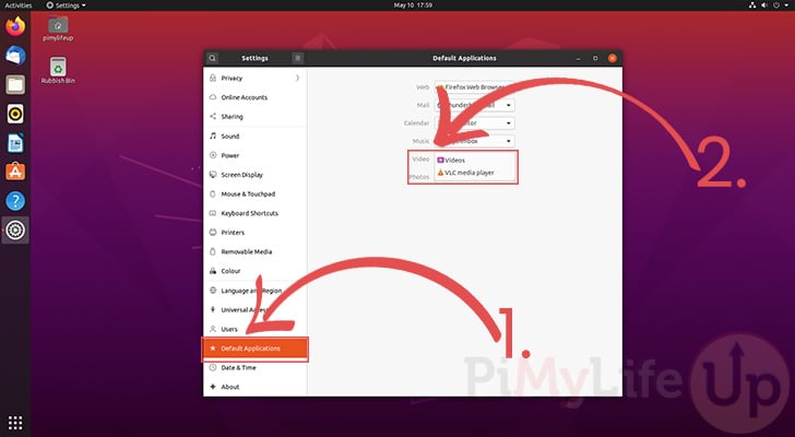 VLC as default media player on Ubuntu 20.04