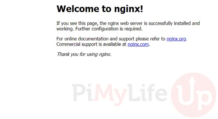 Default NGINX Webpage