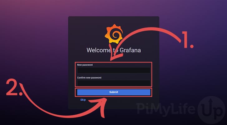 Grafana Initial Setup Set New Password