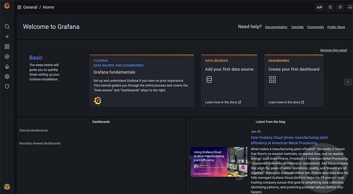 Grafana Initial Setup Complete