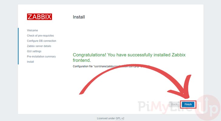 Raspberry Pi Zabbix Installation Complete