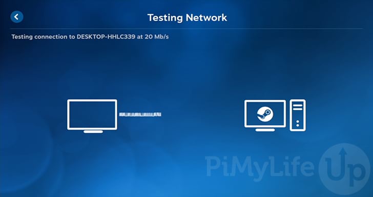 Raspberry Pi Completing Steam Link Network Test