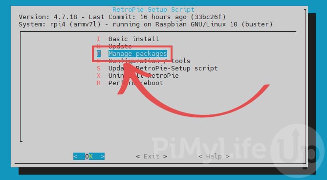 Manage Packages using the RetroPie-Setup script