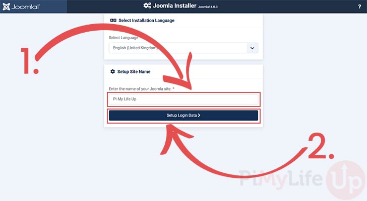 Begin Joomla Installation on a Raspberry Pi