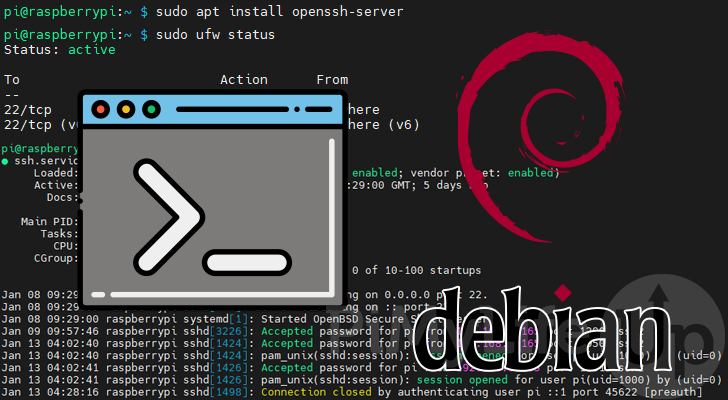 Enable SSH on Debian