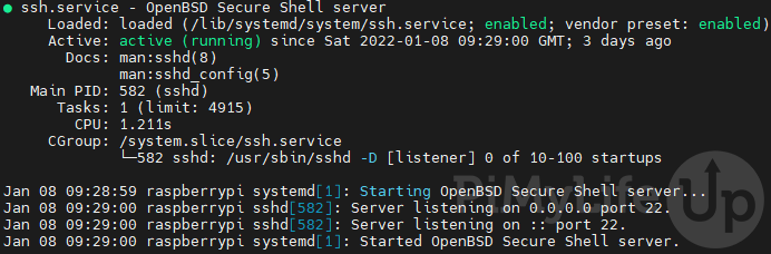 enable ssh service on debian