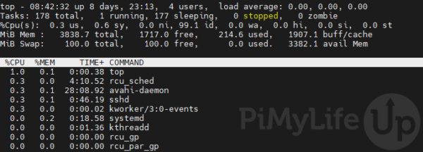 Using the top Command on Linux - Pi My Life Up