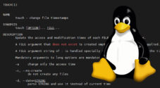 touch command on Linux