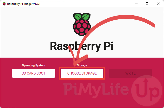 Choose Storage in Raspberry Pi Imager