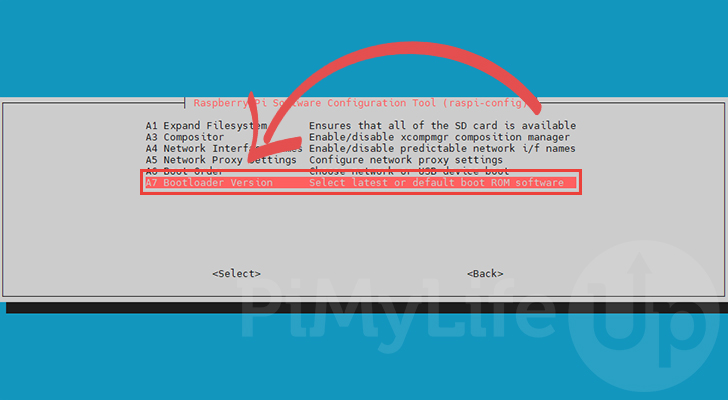 Choose Bootloader Version Option